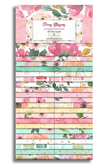 Wilmington Pre-cut 40 Piece 2 1/2" Strips 840-887-840 - Peony Blossoms