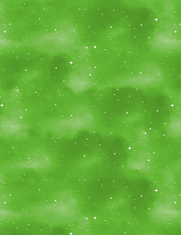 Wilmington Spooky Tails 33936 717 Green Sky & Stars By The Yard