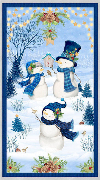 Wilmington Let It Snow - Man! 27751 417 Large Snowman 24" PANEL By The PANEL (Not Strictly By The Yard)