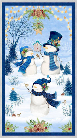 Wilmington Let It Snow - Man! 27751 417 Large Snowman 24" PANEL By The PANEL (Not Strictly By The Yard)