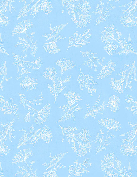 Wilmington Blissful Blues 49356 411 Blue Floral Toile By The Yard
