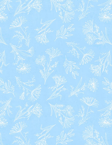 Wilmington Blissful Blues 49356 411 Blue Floral Toile By The Yard