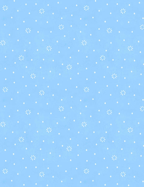 Wilmington Blissful Blues 49358 411 Blue Floral Dot By The Yard