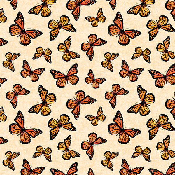 Wilmington Sunshine Whispers 28656 298 Cream Butterfly Toss By The Yard