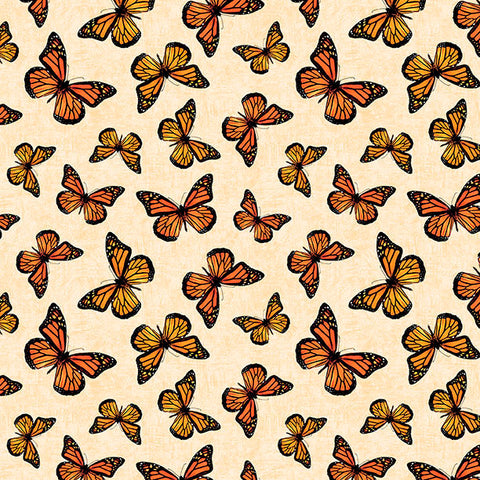 Wilmington Sunshine Whispers 28656 298 Cream Butterfly Toss By The Yard