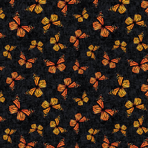 Wilmington Sunshine Whispers 28656 998 Black Butterfly Toss By The Yard