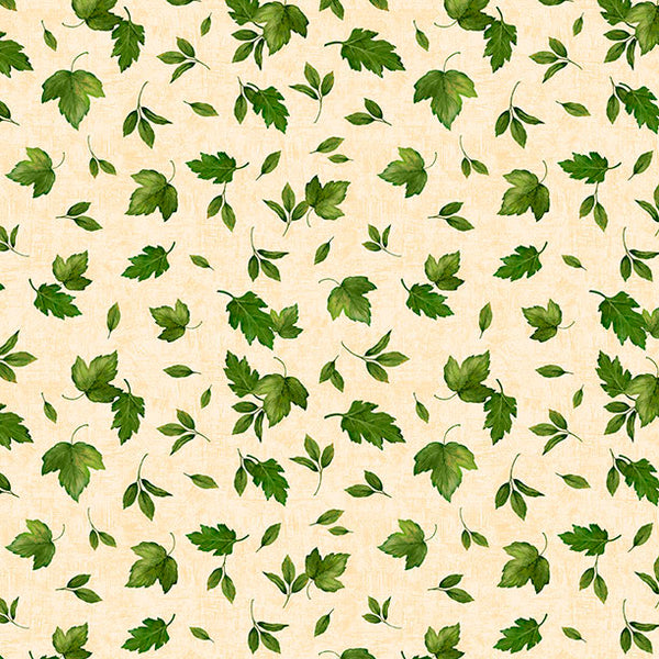 Wilmington Sunshine Whispers 28657 277 Cream Leaves Toss By The Yard