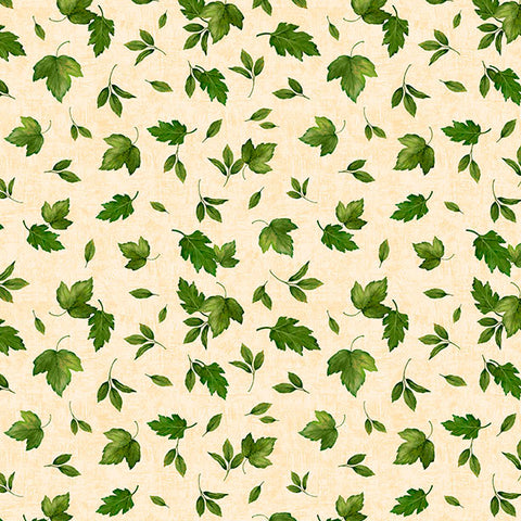 Wilmington Sunshine Whispers 28657 277 Cream Leaves Toss By The Yard