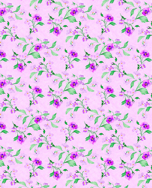 Wilmington Pansy Fields 28665 337 Fuchsia Trailing Florals By The Yard