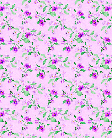 Wilmington Pansy Fields 28665 337 Fuchsia Trailing Florals By The Yard