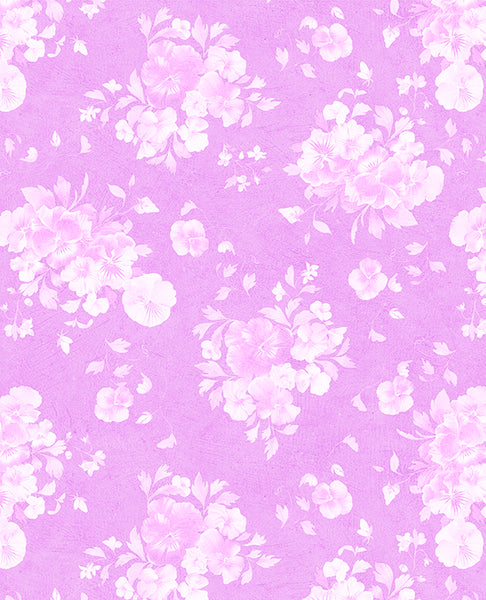 Wilmington Pansy Fields 28666 313 Fuchsia Floral Silhouettes By The Yard