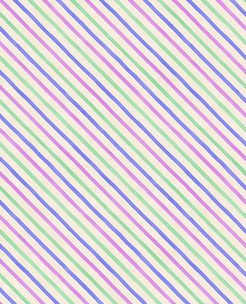 Wilmington Pansy Fields 28667 273 Cream Diagonal Stripe By The Yard