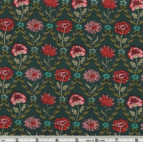 Liberty Fabrics Riley Blake Summer House 04775670X Charcoal Kew Trellis 4.625 YARDS