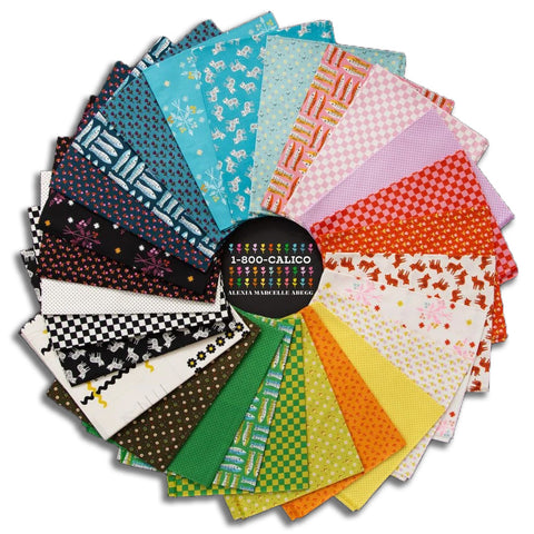 Moda Pre-Cut 27 Piece Fat Quarter Bundle - 1 800 Calico