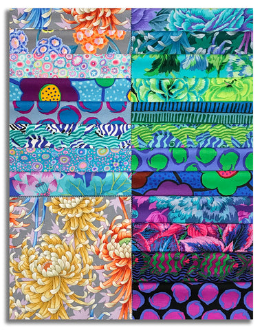 Free Spirit Kaffe Fassett Pre-Cut 40 Piece 10" Squares Layer Cake - August 2025 Cool