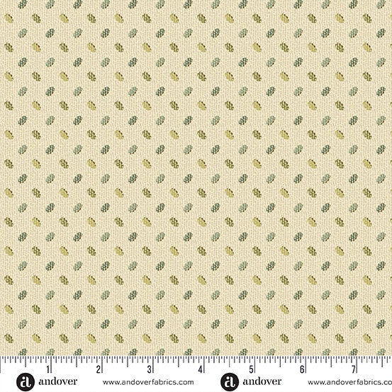 Andover Laundry Line 10098 G Cream Green Planting By The Yard