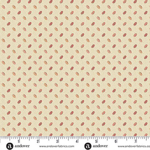 Andover Laundry Line 10098 R Cream Red Planting By The Yard