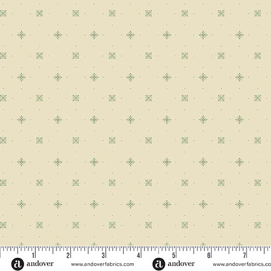 Andover Laundry Line 10102 B Cream Blue Starshine By The Yard