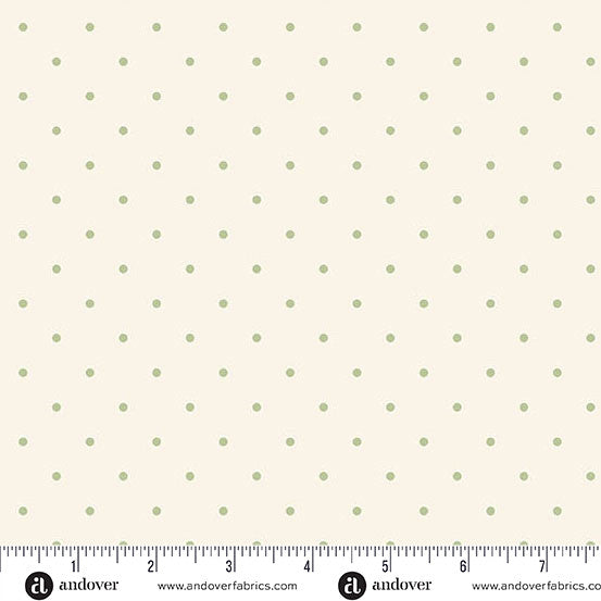 Andover Snow Flurry 10305 LG Sage Dotty By The Yard