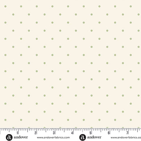 Andover Snow Flurry 10305 LG Sage Dotty By The Yard