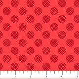 Patrick Lose Jolly Holiday 10315 24 Red Linen Dots By The Yard