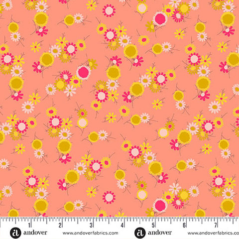 Andover Jinny 10330 E Flamingo Daisy Chain By The Yard