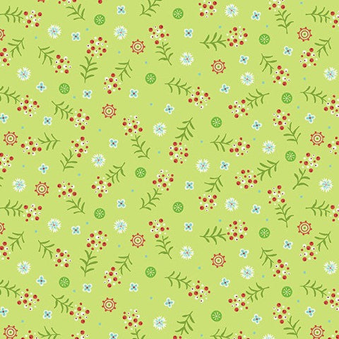 Contempo Winter Village 10383 42 Lime Meadow 1.375 YARDS