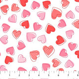 Patrick Lose Lovey Dovey 10402 10 Multi Color Quilty Hearts By The Yard