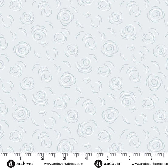 Andover Simply Light 10446 C Sea Foam Ripple By The Yard