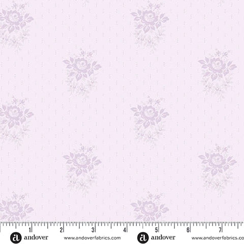Andover Simply Light 10448 P Lilac Petite Bouquet By The Yard