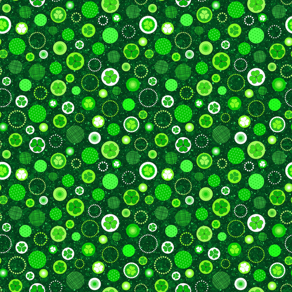 Northcott Paddy's Parade 10660 75 Leprechaun Shamrock Medal By The Yard