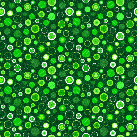 Northcott Paddy's Parade 10660 75 Leprechaun Shamrock Medal By The Yard