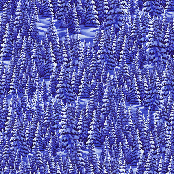 Northcott Winter Twilight 10765 46 Evening Blues Freshly Fallen By The Yard