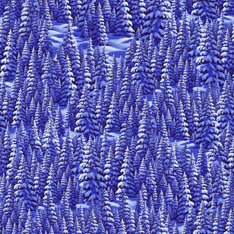 Northcott Winter Twilight 10765 46 Evening Blues Freshly Fallen By The Yard