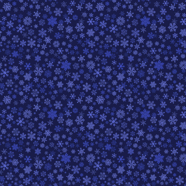 Northcott Winter Twilight 10770 48 Deep Blue Flaky By The Yard
