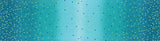 Moda Best Ombre Confetti Metallic 10807 209M Turquoise By The Yard