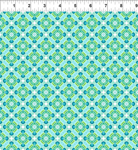In The Beginning Dragon Friends 10DF 1 Teal Geo 5 By The Yard