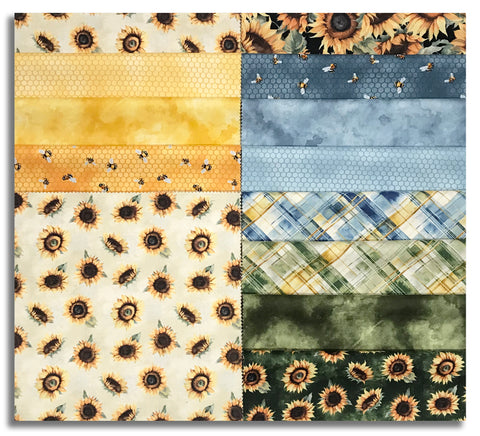 Wilmington Prints Pre-Cut 42 Piece 10 Karat 10" Squares 518-863-518 - Sunkissed