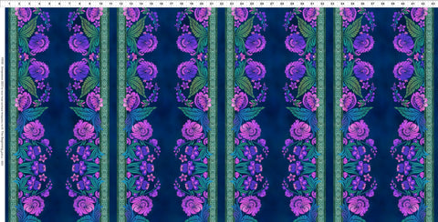 In The Beginning Vivid/Sewposium 25 10VIV 4 Blue Small Border By The Yard