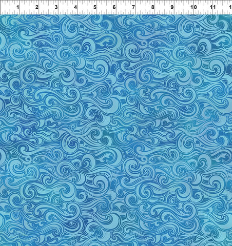 In The Beginning Wonders Of The Ocean 10WO 1 Blue Waves By The Yard