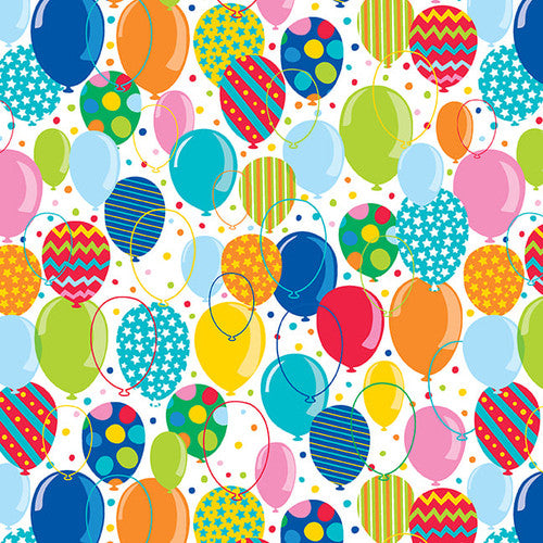 Henry Glass & Co. This Calls For Cake 1186 126 Balloons Multi By The Yard
