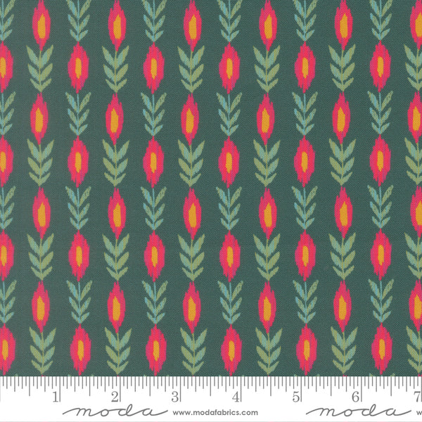 Moda Sitara 11984 14 Dark Teal Vines By The Yard