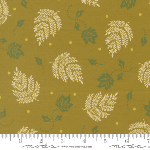 Moda Sitara 11986 17 Olive Paisley Leaf By The Yard