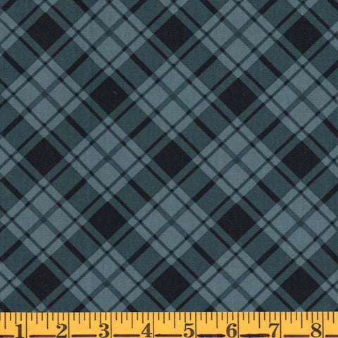 Benartex Great Outdoors 12939 11 Charcoal Comfort Plaid By The Yard