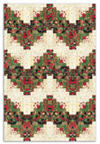 Jordan Fabrics Pre-Cut 12 Block Log Cabin Quilt Kit - Christmas Blossom Merry