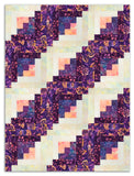 Kaufman Artisan Batik Pre-Cut 12-Block Log Cabin Quilt Kit - Wild Garden - Blossom