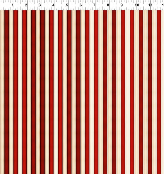 In The Beginning Winter Enchantment 12WEN 1 Red Stripe By The Yard