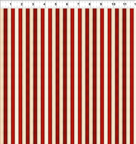 In The Beginning Winter Enchantment 12WEN 1 Red Stripe By The Yard