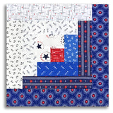 Andover Pre-Cut Log Cabin Table Runner Kit - Salute - FIREWORKS