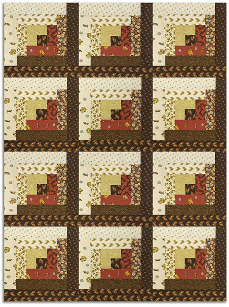 Andover Pre-Cut 12 Block Log Cabin Quilt Kit - Gathering – Jordan Fabrics